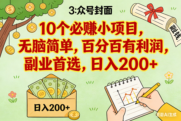 (16948期)8个必赚小项目,无脑简单,百分百有利润,副业首选,日入200+ (16948期)8个必赚小项目,无脑简单,百分百有利润,副业首选,日入200+