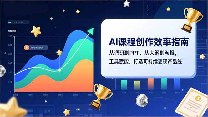（16947期）AI课程创作效率指南，从调研到PPT、从大纲到海报，工具赋能，打造可持续变现产品线-韬哥副业项目资源网