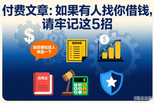 付费文章:如果有人找你借钱,请牢记这5招-韬哥副业项目资源网