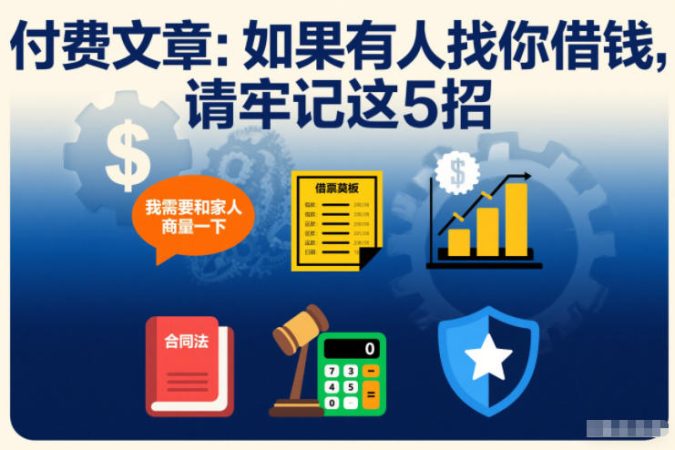 付费文章:如果有人找你借钱,请牢记这5招-韬哥副业项目资源网