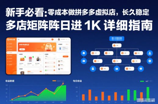 新手必看:零成本做拼多多虚拟店,长久稳定,多店矩阵日进1K详细指南【揭秘】-韬哥副业项目资源网