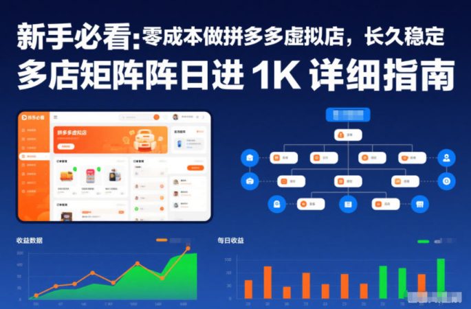 新手必看:零成本做拼多多虚拟店,长久稳定,多店矩阵日进1K详细指南【揭秘】-韬哥副业项目资源网