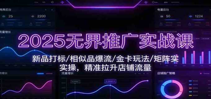 2025无界推广实战课：新品打标/相似品爆流/金卡玩法/矩阵实操，精准拉升店铺流量-韬哥副业项目资源网