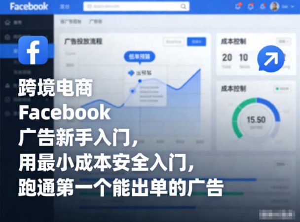 跨境电商Facebook广告新手入门，用最小成本安全入门，跑通第一个能出单的广告-韬哥副业项目资源网