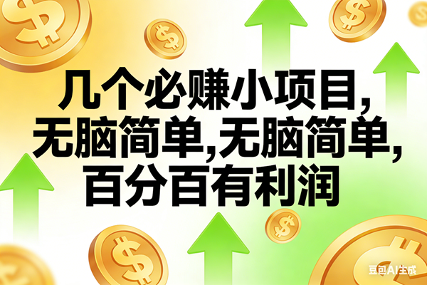 (16982期)10个必赚小项目,无脑简单,百分百有利润,副业首选,日入200+-韬哥副业项目资源网