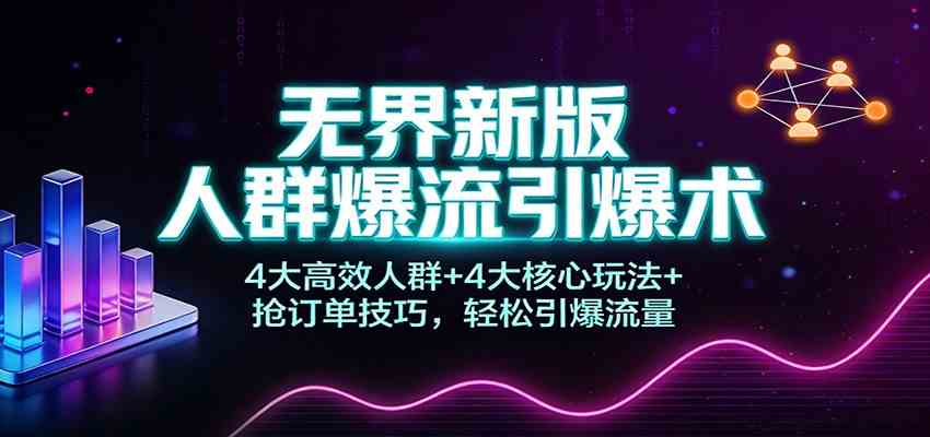 无界新版人群爆流引爆术：4大高效人群+4大核心玩法+抢订单技巧，轻松引爆流量-韬哥副业项目资源网