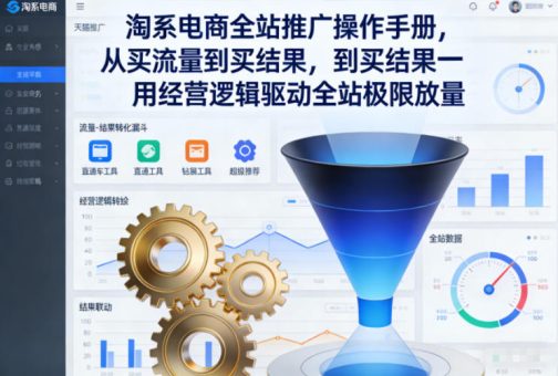 淘系电商全站推广操作手册,从买流量到买结果一用经营逻辑驱动全站极限放量-韬哥副业项目资源网