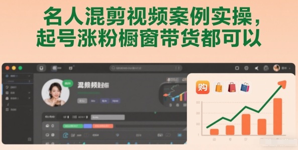 名人混剪视频案例实操，起号涨粉橱窗带货都可以-韬哥副业项目资源网