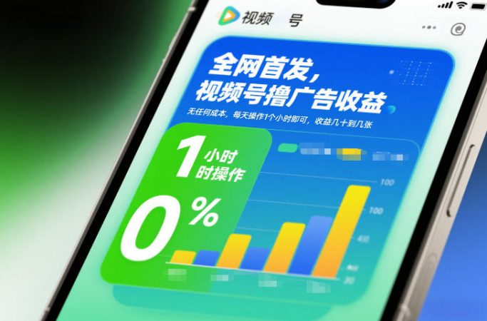 全网首发，视频号撸广告收益，无任何成本，每天操作1个小时即可，收益几十到几张-韬哥副业项目资源网