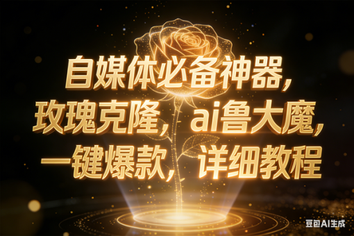(17059期)玫瑰克隆神器,ai鲁大魔,自媒体必备神器,一键爆款,详细教程-韬哥副业项目资源网