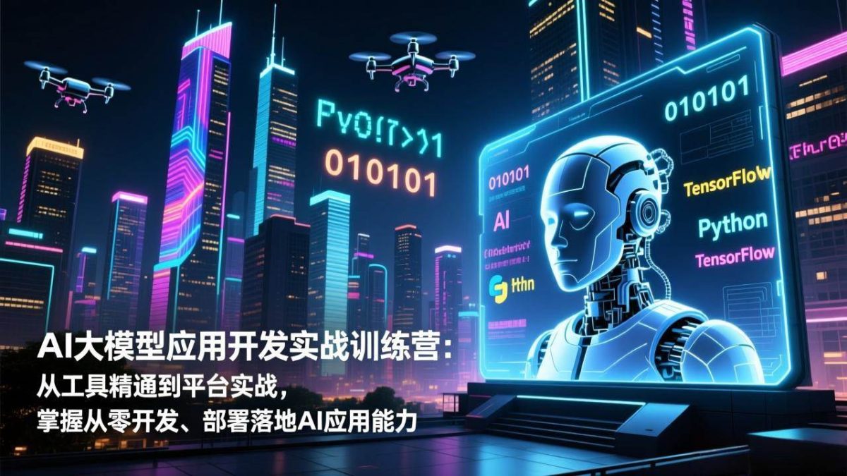 图片[1]-（17058期）AI大模型应用开发实战训练营：从工具精通到平台实战，掌握从零开发、部署落地AI应用能力-韬哥副业项目资源网