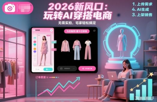 2026新风口:玩转AI穿搭电商,无需实拍,宅家轻松搞定-韬哥副业项目资源网