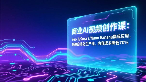 (17070期)商业AI视频创作课:Veo 3/Sora 2/Nano Banana集成应用,构建自动化生产线,内容成本降低70%-韬哥副业项目资源网