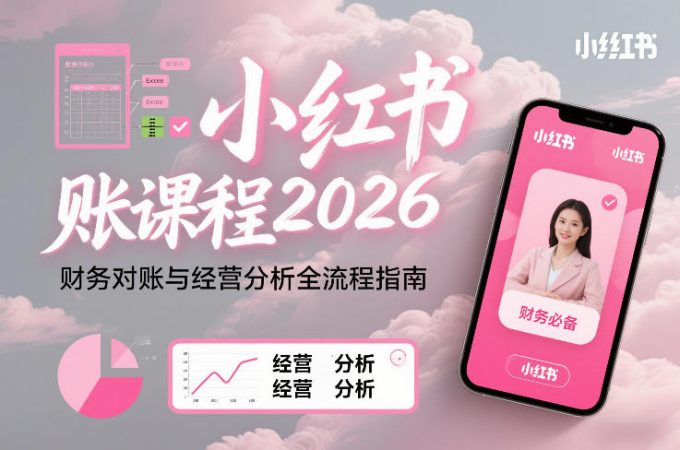 小红书对账课程2026，财务对账与经营分析全流程指南-韬哥副业项目资源网