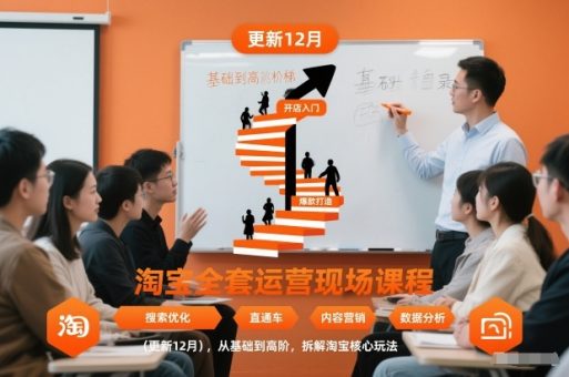 淘宝全套运营现场课程（更新26年1月），从基础到高阶，拆解淘宝核心玩法-韬哥副业项目资源网