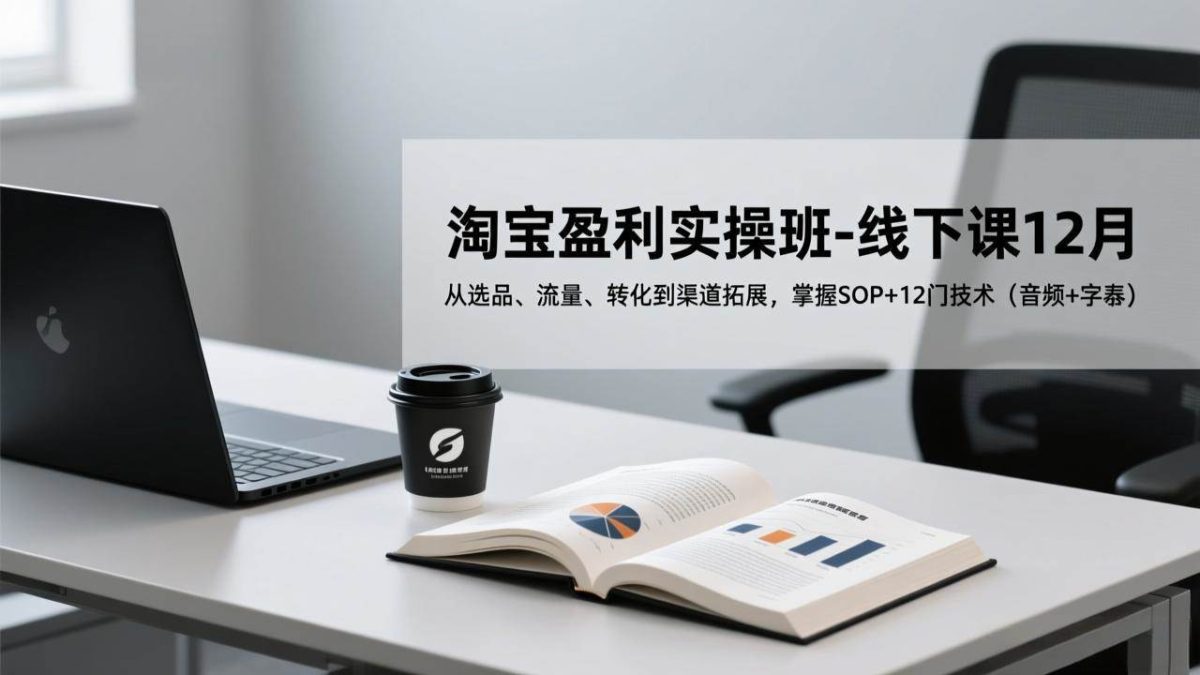 图片[1]-（17079期）淘宝盈利实操班-线下课12月，从选品、流量、转化到渠道拓展，掌握SOP+12门技术（音频+字幕）-韬哥副业项目资源网