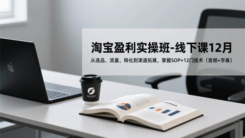（17079期）淘宝盈利实操班-线下课12月，从选品、流量、转化到渠道拓展，掌握SOP+12门技术（音频+字幕）-韬哥副业项目资源网