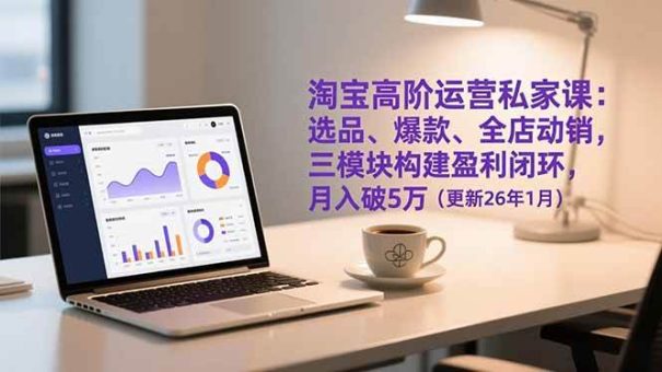 （17080期）淘宝高阶运营私家课：选品、爆款、全店动销，三模块构建盈利闭环，月入破5万（更新26年1月）-韬哥副业项目资源网
