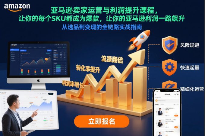 亚马逊卖家运营与利润提升课程,让你的每个SKU都成为爆款,让你的亚马逊利润一路飙升(更新12月)-韬哥副业项目资源网