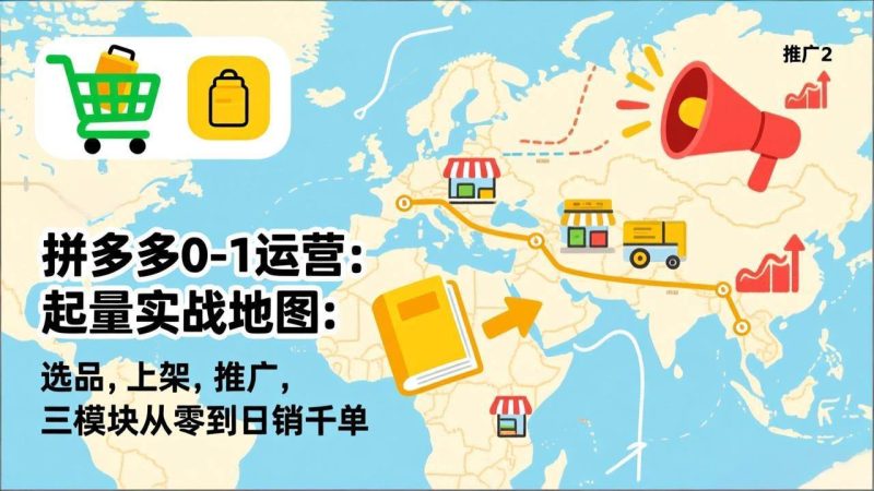 （17085期）拼多多0-1运营：起量实战地图：选品，上架，推广，三模块从零到日销千单-韬哥副业项目资源网