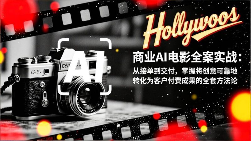 (17092期)商业AI电影全案实战:从接单到交付,掌握将创意可靠地转化为客户付费成果的全套方法论-韬哥副业项目资源网