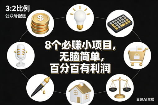 (17101期)8个必赚小项目,无脑简单,百分百有利润,副业首选,日入300+-韬哥副业项目资源网