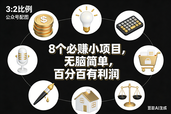 (17101期)8个必赚小项目,无脑简单,百分百有利润,副业首选,日入300+-韬哥副业项目资源网