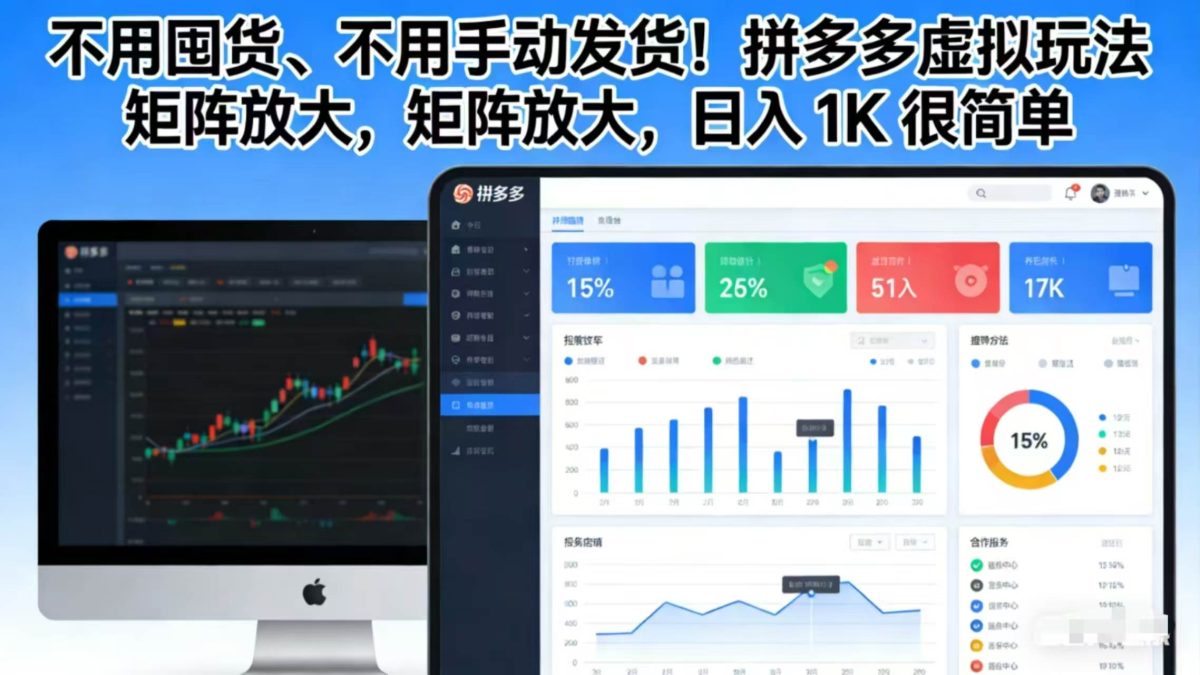 图片[1]-（17100期）不用囤货、不用手动发货！拼多多虚拟玩法，矩阵放大，日入 1K 很简单-韬哥副业项目资源网