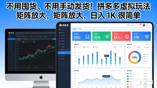 (17100期)不用囤货、不用手动发货!拼多多虚拟玩法,矩阵放大,日入 1K 很简单-韬哥副业项目资源网