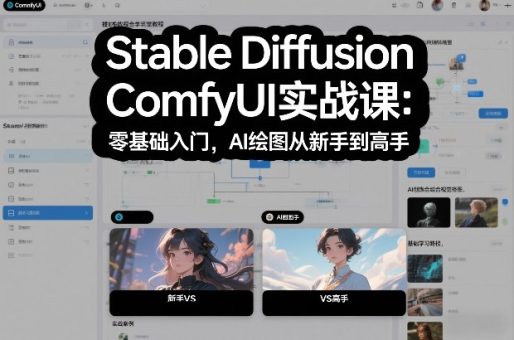 Stable Diffusion ComfyUI实战课:零基础入门,AI绘图从新手到高手-韬哥副业项目资源网