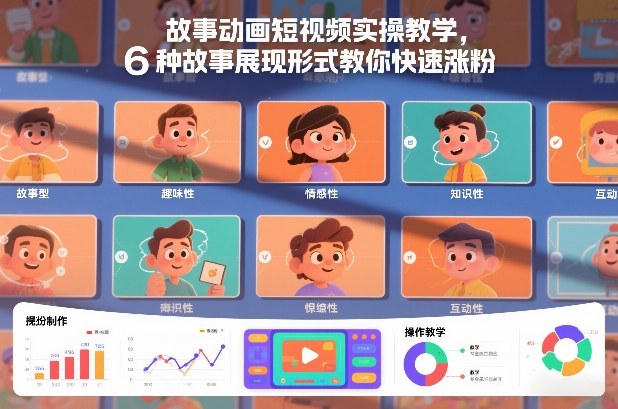 故事动画短视频实操教学，6种故事展现形式教你快速涨粉-韬哥副业项目资源网