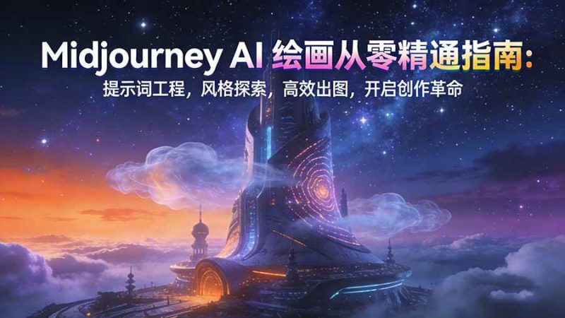 (17118期)Midjourney AI绘画从零精通指南:提示词工程,风格探索,高效出图,开启创作革命-韬哥副业项目资源网