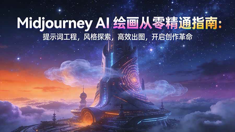 图片[1]-（17118期）Midjourney AI绘画从零精通指南：提示词工程，风格探索，高效出图，开启创作革命-韬哥副业项目资源网