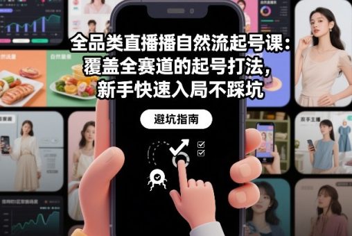 全品类直播自然流起号课:覆盖全赛道的起号打法,新手快速入局不踩坑-韬哥副业项目资源网