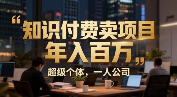 (17134期)从0到年入百万:超级个体实战心得公开,个人IP×精准引流×成交系统全拆解-韬哥副业项目资源网