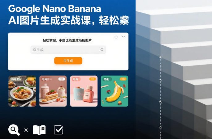 Google Nano Banana AI图片生成实战课，轻松掌握，小白也能生成商用图片-韬哥副业项目资源网