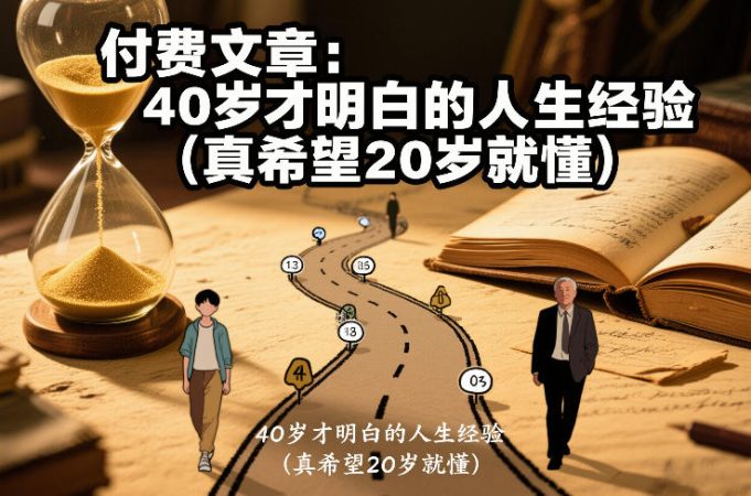 付费文章：40岁才明白的人生经验（真希望20岁就懂）-韬哥副业项目资源网