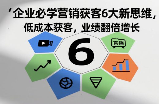企业必学营销获客6大新思维,低成本获客,业绩翻倍增长-韬哥副业项目资源网