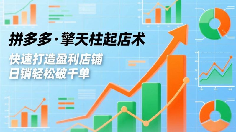 （17149期）拼多多·擎天柱起店术，爆流布局、利润起飞、不断流，快速打造盈利店铺，日销轻松破千单-韬哥副业项目资源网