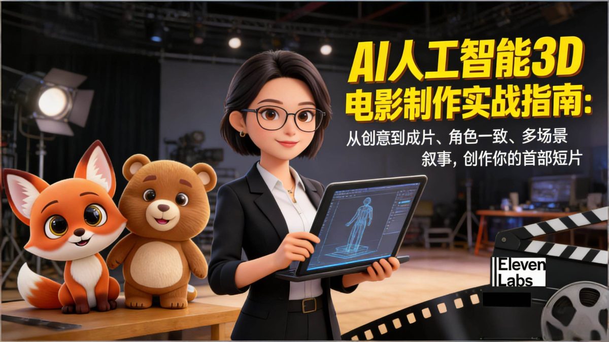 图片[1]-（17154期）AI人工智能3D电影制作实战指南：从创意到成片、角色一致、多场景叙事，创作你的首部短片-韬哥副业项目资源网