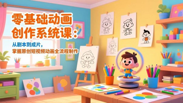 (17161期)零基础动画创作系统课:从剧本到成片,掌握原创短视频动画全流程制作-韬哥副业项目资源网
