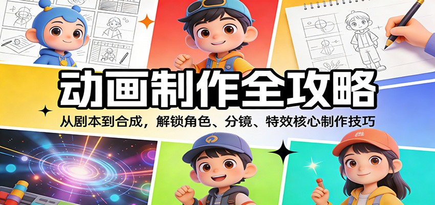 动画制作全攻略:从剧本到合成,解锁角色、分镜、特效核心制作技巧 动画制作全攻略:从剧本到合成,解锁角色、分镜、特效核心制作技巧