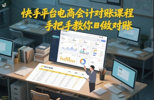 快手平台电商会计对账课程，手把手教你做对账-韬哥副业项目资源网