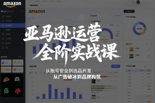 亚马逊运营全阶实战课,从账号安全到选品开发,从广告破冰到品牌构筑(更新2026)-韬哥副业项目资源网