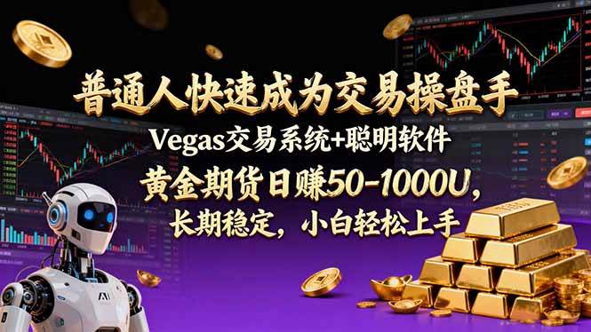 (17178期)普通人快速成为交易操盘手 Vegas交易系统+聪明软件 , 黄金期货日赚50-1000U, 长期稳定,小…-韬哥副业项目资源网