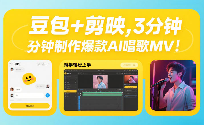豆包+剪映，3分钟制作爆款AI唱歌MV，新手轻松上手-韬哥副业项目资源网