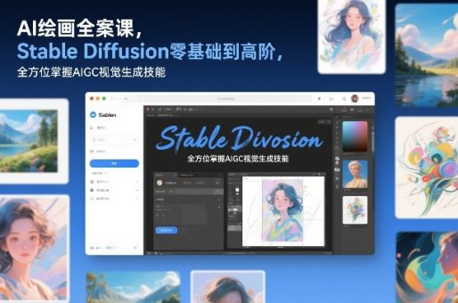 AI绘画全案课，Stable Diffusion零基础到高阶，全方位掌握AIGC视觉生成技能-韬哥副业项目资源网