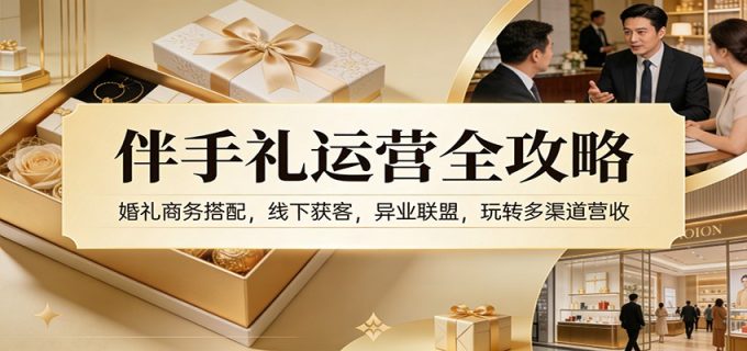伴手礼运营全攻略:婚礼商务搭配,线下获客,异业联盟,玩转多渠道营收-韬哥副业项目资源网