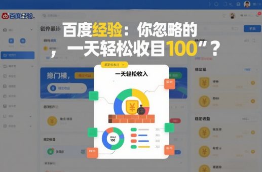 百度经验：你忽略的“搬砖项目”，一天轻松收入100-韬哥副业项目资源网