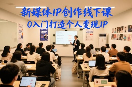 新媒体IP创作线下课，0入门打造个人变现IP-韬哥副业项目资源网